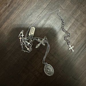 August Harmony Angel Necklace in Surgical Steel